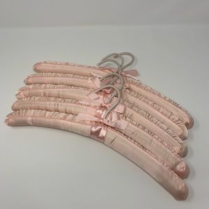 Set of (5) Pink Padded Silk Hangers